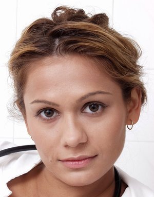 18 year old beauty Kaci Starr stripping off satin bra and panty set